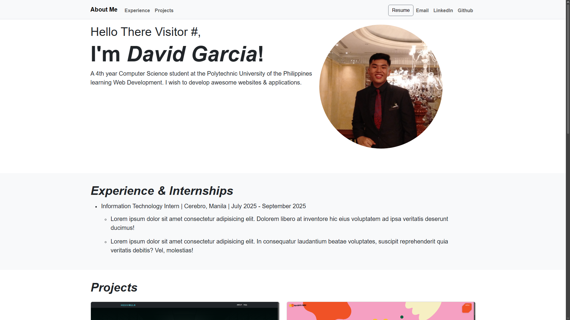 Personal Portfolio Project Image
